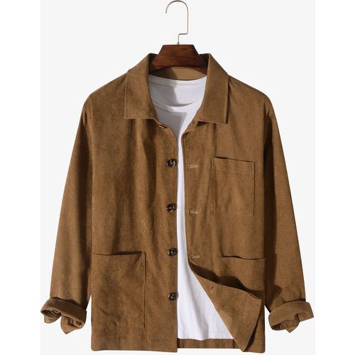Manteau en velours côtelé à poche (sans t-shirt) - SHEIN - Modalova