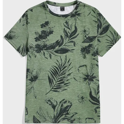 T-shirt à imprimé tropical - SHEIN - Modalova
