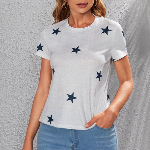 T-shirt à imprimé étoile - SHEIN - Modalova