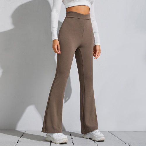 Pantalon bootcut taille haute unicolore - SHEIN - Modalova