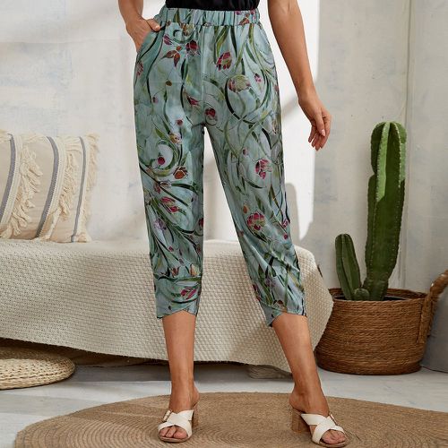 Pantalons corsaire à imprimé floral - SHEIN - Modalova