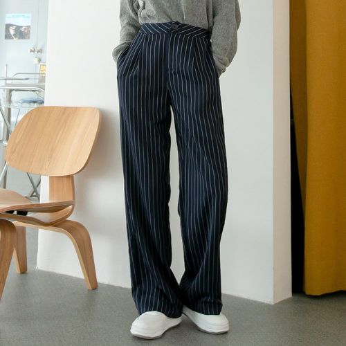 Pantalon taille haute à rayures - SHEIN - Modalova