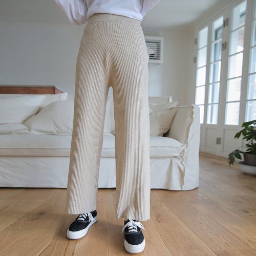 Pantalon ample taille haute côtelé - SHEIN - Modalova