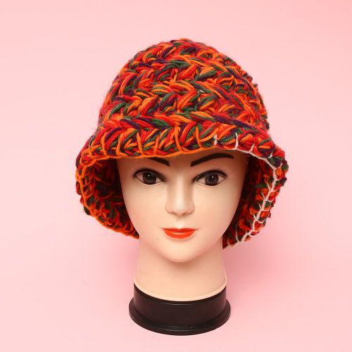 Chapeau versicolore en tricot - SHEIN - Modalova
