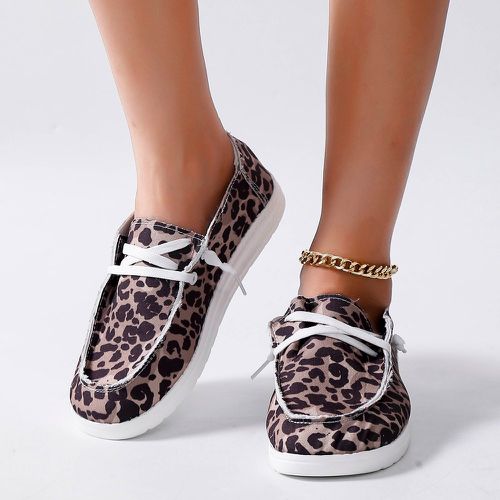 Chaussures à motif léopard à lacets - SHEIN - Modalova