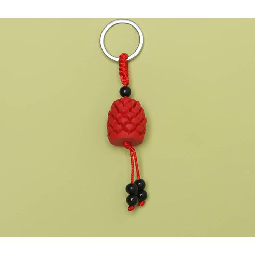 Porte-clés à pendentif pomme de pin avec perles - SHEIN - Modalova