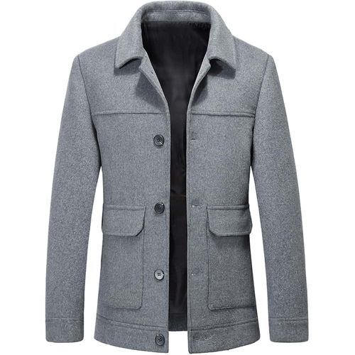 Manteau à poche à rabat à bouton - SHEIN - Modalova