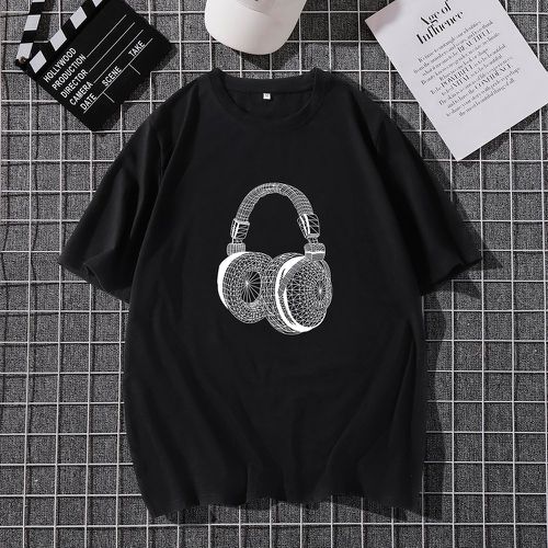 T-shirt à imprimé écouteurs - SHEIN - Modalova