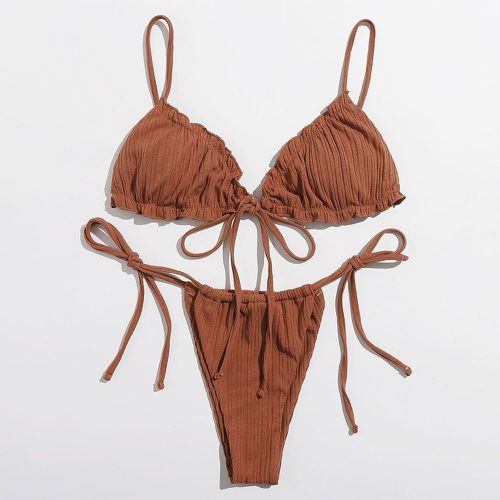 Bikini avec plis et nœud - SHEIN - Modalova