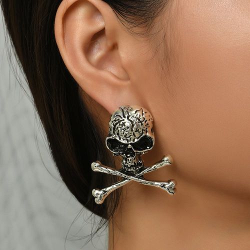 Boucles d'oreilles à design de crâne halloween - SHEIN - Modalova