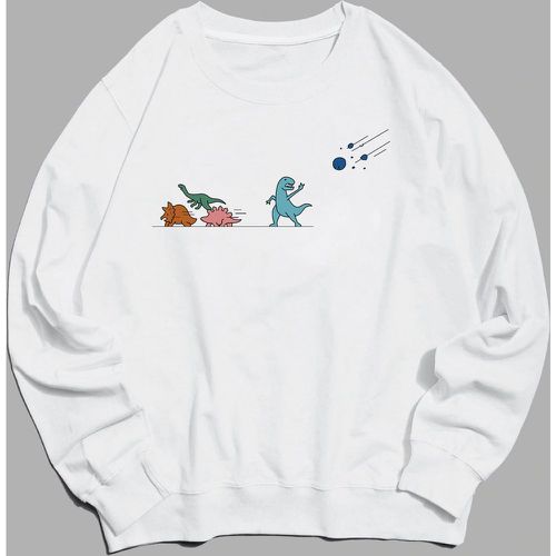 Sweat-shirt à imprimé dinosaure - SHEIN - Modalova