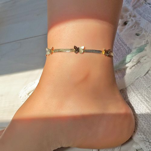 Bracelet de cheville à détail papillon - SHEIN - Modalova