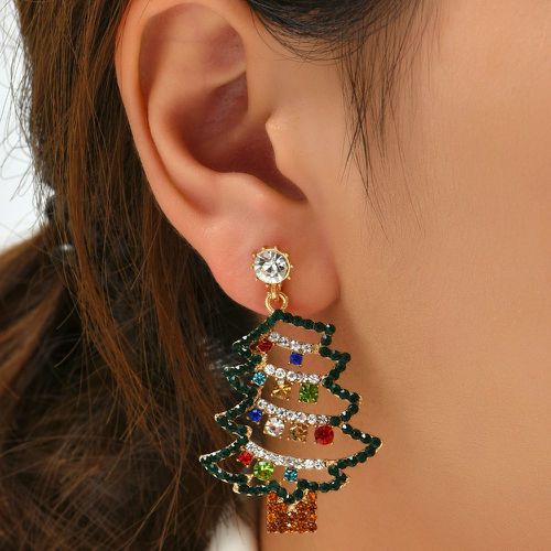 Pendants d'oreilles à strass arbre de Noël - SHEIN - Modalova