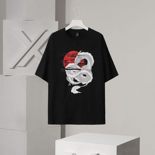T-shirt à imprimé dragon chinois - SHEIN - Modalova