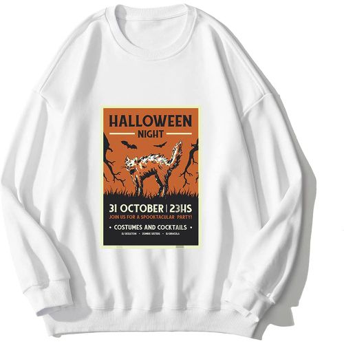 Sweat-shirt à imprimé halloween & slogan - SHEIN - Modalova