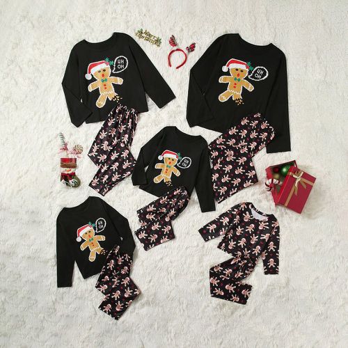 Ensemble de pyjama 1 pièce pantalon et 1 pièce t-shirt à imprimé Noël - SHEIN - Modalova