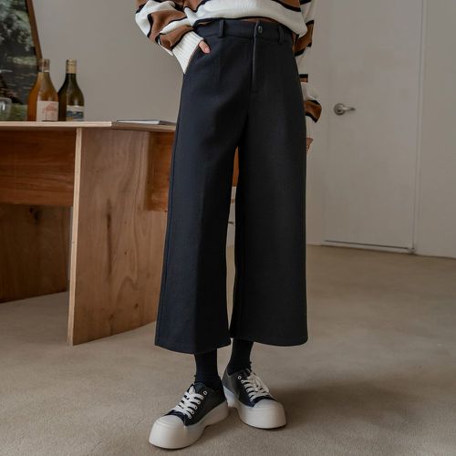 Pantalon ample taille haute en mélange de laine - SHEIN - Modalova