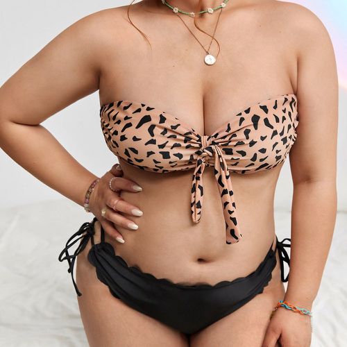 Bikini à léopard festonné - SHEIN - Modalova