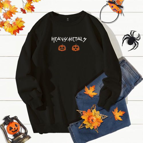 Sweat-shirt halloween & à lettres - SHEIN - Modalova