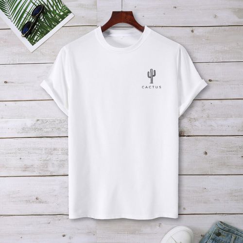 T-shirt à lettre à imprimé cactus - SHEIN - Modalova