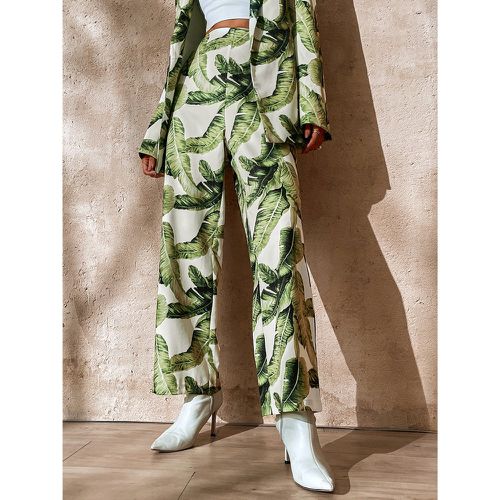 Pantalon ample à imprimé tropical - SHEIN - Modalova