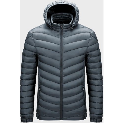 Manteau d'hiver zippé à capuche - SHEIN - Modalova