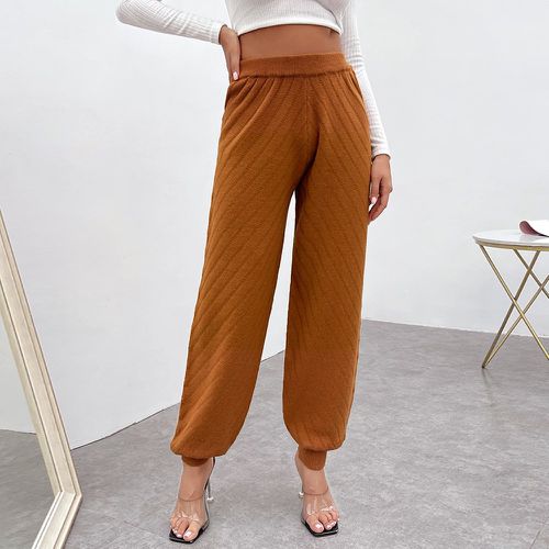 Pantalon taille haute côtelé - SHEIN - Modalova