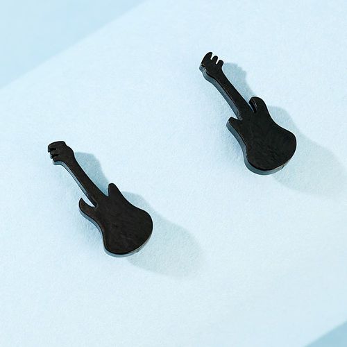 Clous d'oreilles design guitare - SHEIN - Modalova