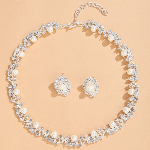 Pièces Set de bijoux à strass à fausse perle - SHEIN - Modalova