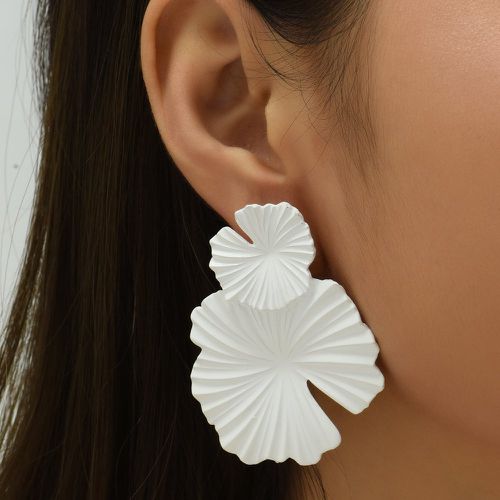 Boucles d'oreilles avec feuille de lotus - SHEIN - Modalova