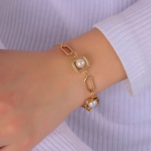 Bracelet fausse perle & à détail géométrique - SHEIN - Modalova