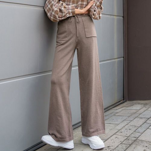 Pantalon à cordon à poche ample en tricot - SHEIN - Modalova