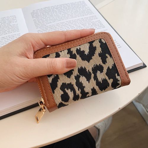 Petit portefeuille avec motif léopard - SHEIN - Modalova