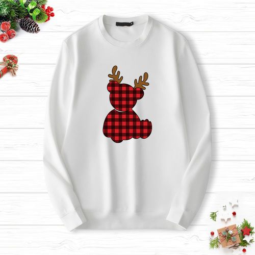 Sweat-shirt Noël à imprimé ours - SHEIN - Modalova