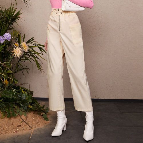 Pantalon à taille froncée zippé - SHEIN - Modalova