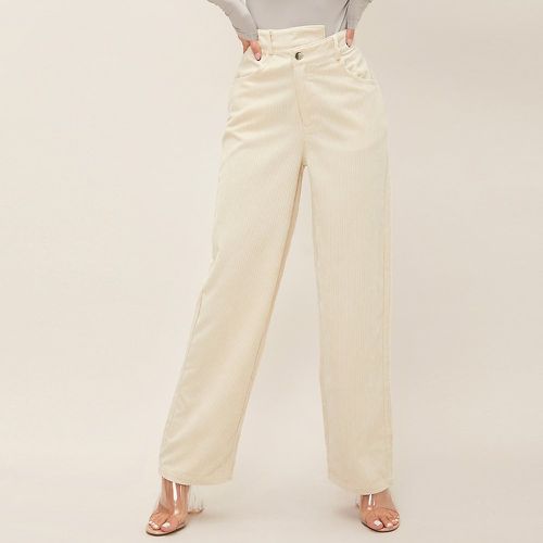 Pantalon à poche ample en velours côtelé - SHEIN - Modalova