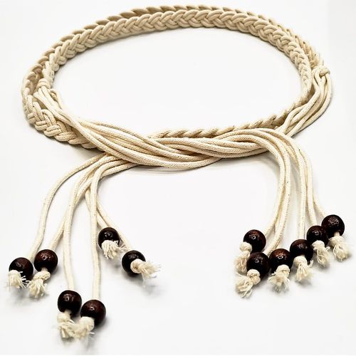 Ceinture à perles à corde tressée - SHEIN - Modalova