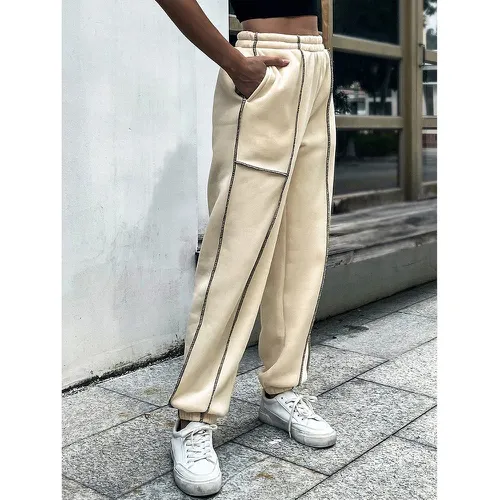 Pantalon de survêtement avec poche cachée à surpiqûres - SHEIN - Modalova
