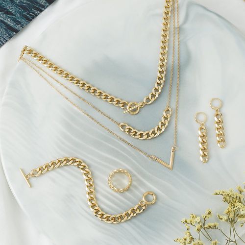 Pièces Set de bijoux design chaîne - SHEIN - Modalova