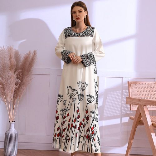 Robe tunique géométrique & à imprimé floral - SHEIN - Modalova