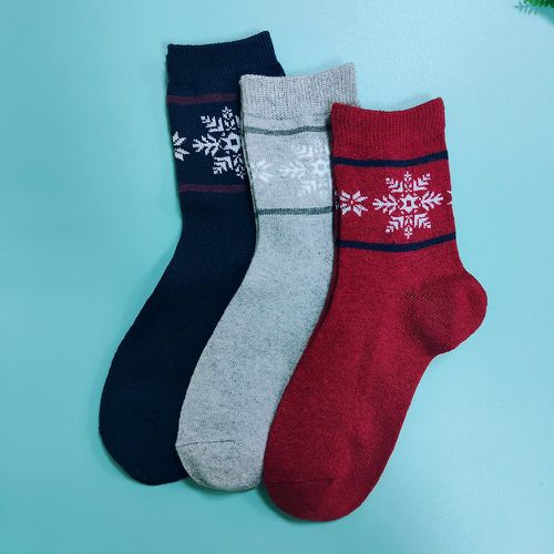Paires Chaussettes Noël à imprimé flocon de neige - SHEIN - Modalova