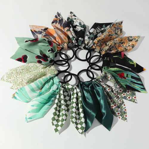 Pièces Élastique avec foulard pour cheveux à motif fleur - SHEIN - Modalova