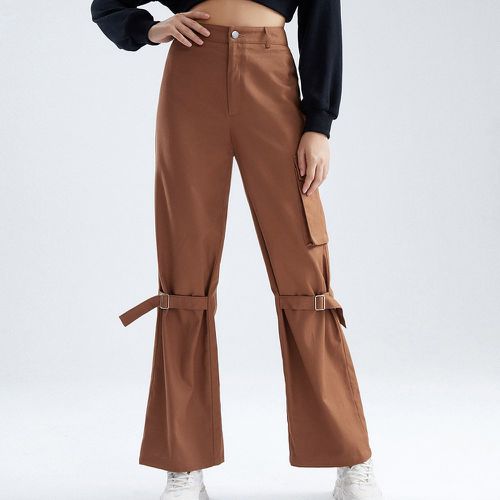 Pantalon poche à rabat boucle - SHEIN - Modalova