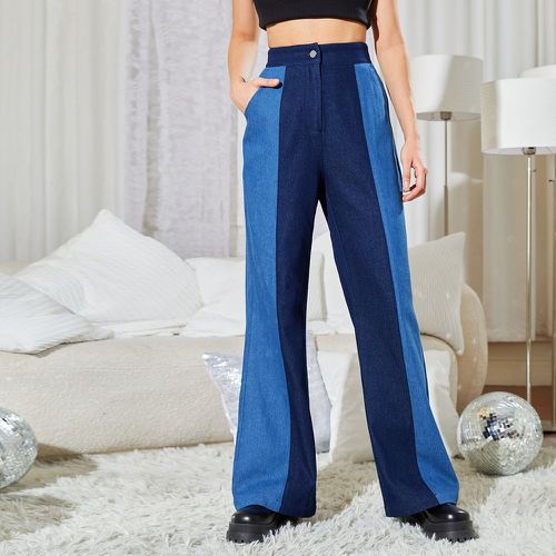 Pantalon ample bicolore - SHEIN - Modalova