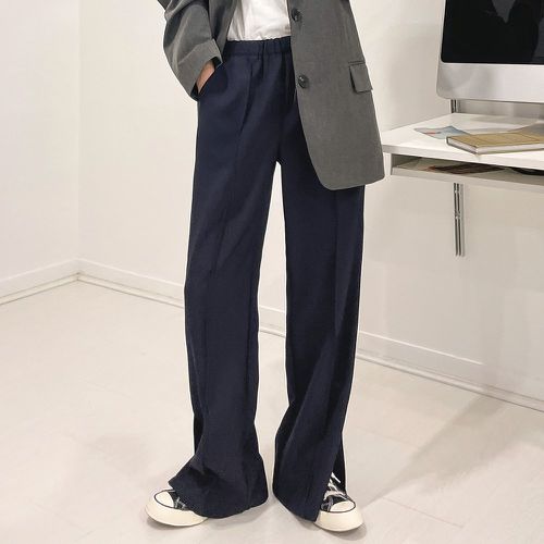 Pantalon taille haute couture fendu - SHEIN - Modalova