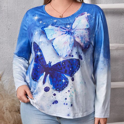 T-shirt à imprimé papillon - SHEIN - Modalova