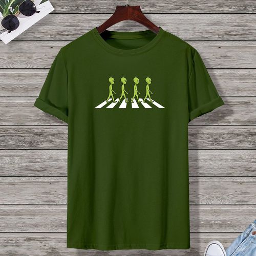 Homme T-shirt à imprimé alien - SHEIN - Modalova