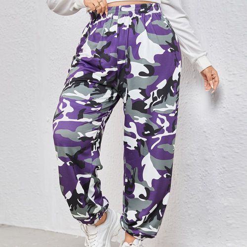 Pantalon de survêtement taille élastique à imprimé camouflage - SHEIN - Modalova
