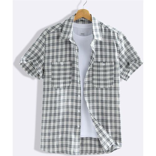 Chemise à carreaux avec poches (sans t-shirt) - SHEIN - Modalova