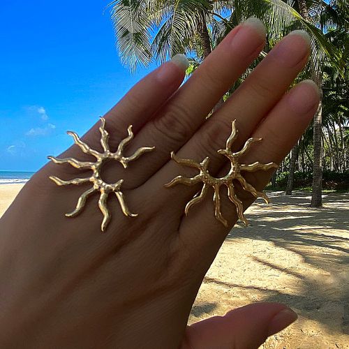 Boucles d'oreilles soleil design - SHEIN - Modalova